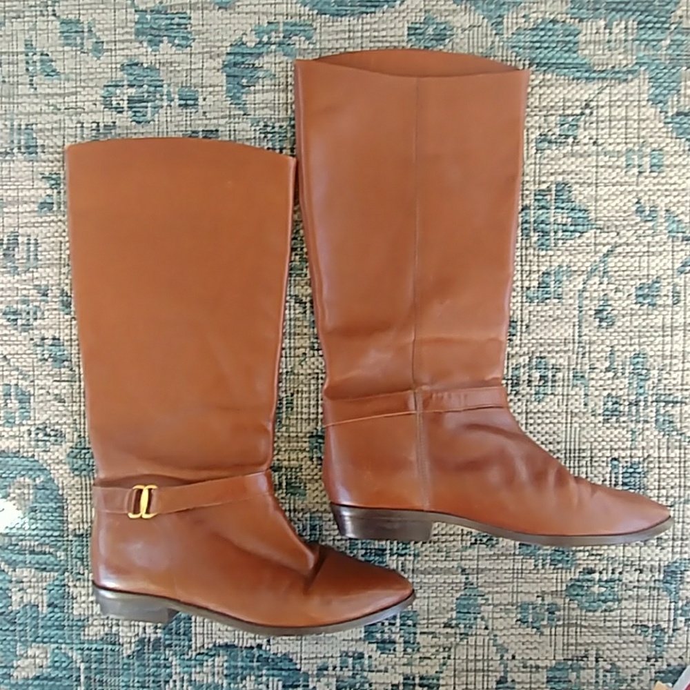 Etienne Aigner Shelby Cognac Boots Leather 8M